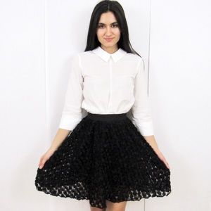 Black Rose Skater Skirt
